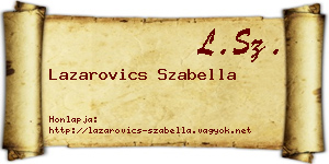 Lazarovics Szabella névjegykártya